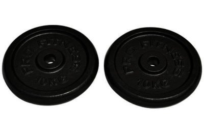 Pro Fitness Cast Iron Plates - 2 x 10kg